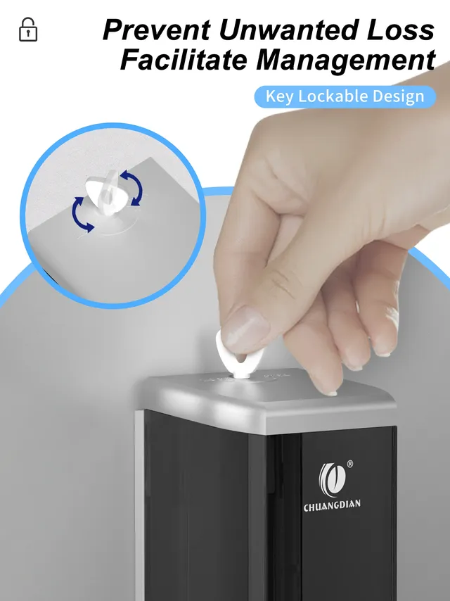 Distributeur savon liquide mural rechargeable plastique… – vue 5