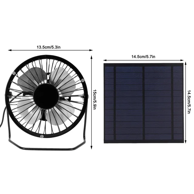 Ventilateur portatif ventilateur alimenté par panneau… – vue 4