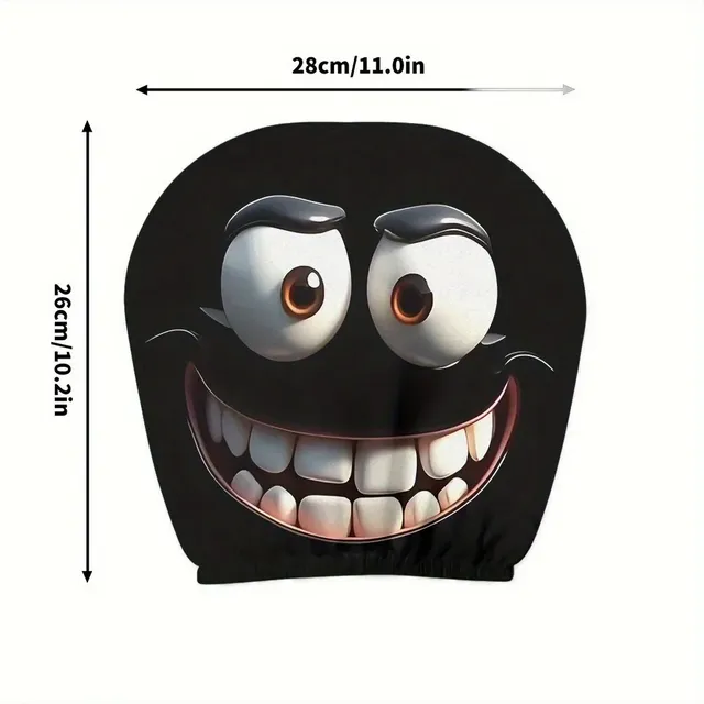 Taie d'oreiller de voiture imprimée avec visage Smiley – vue 6