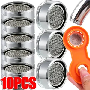 Aérateur de robinet de remplacement, économie d&rsquo;eau, filetage en laiton, Kits de buses de barboteur, pièces d&rsquo;adaptateur de robinet, accessoires de salle de bains, 10/1 pièce