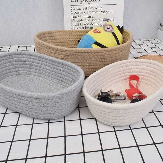 Panier de rangement tissé ovale – vue 2