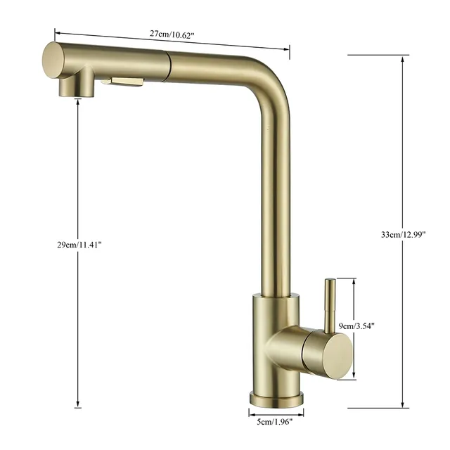 Robinet de cuisine extractible noir – vue 6