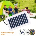 Chargeur solaire Portable 1/2 pièces, sortie USB pour usage extérieur, pour voyage et Camping, lampe de poche, chargement de ventilateur