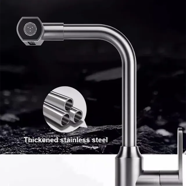Robinet de lavabo en acier inoxydable – vue 4