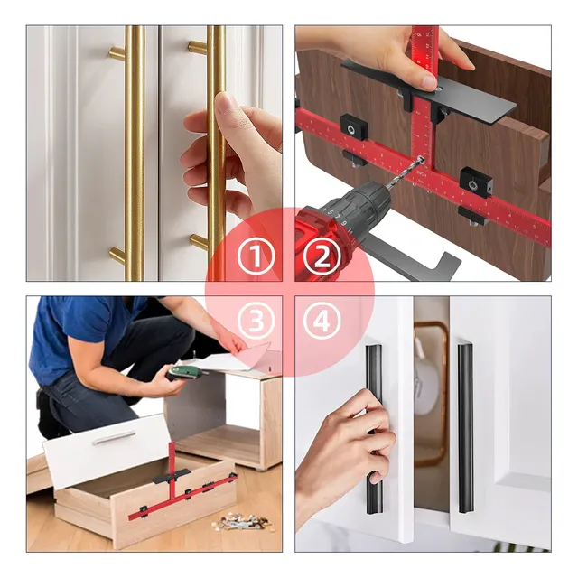 Gabarit perçage quincaillerie armoire réglable aluminium… – vue 6