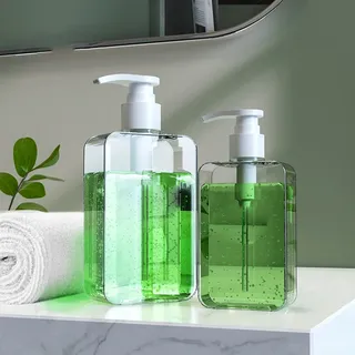 Bouteille distributrice de savon pour salle de bain