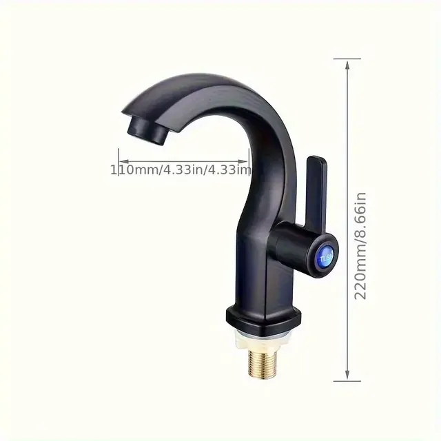 Robinet de lavabo de salle de bains monotrou moderne… – vue 3