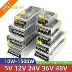 Alimentation Électrique Haute Tension, 5V, 12V, 24V, 36V, 48V, AC à DC, Abrters Basse Tension, Boîtier Fermé en Aluminium, Commutation