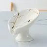 Porte savon céramique émaillée effet marbre veines… – vue 1