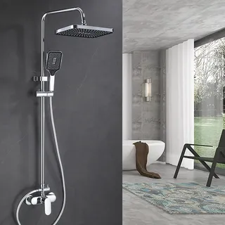 Douche Combo12 pouces grand panneau pomme de douche de pluie/douche à…