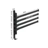Porte serviettes pivotant aluminium noir mat quatre bras… – vue 6