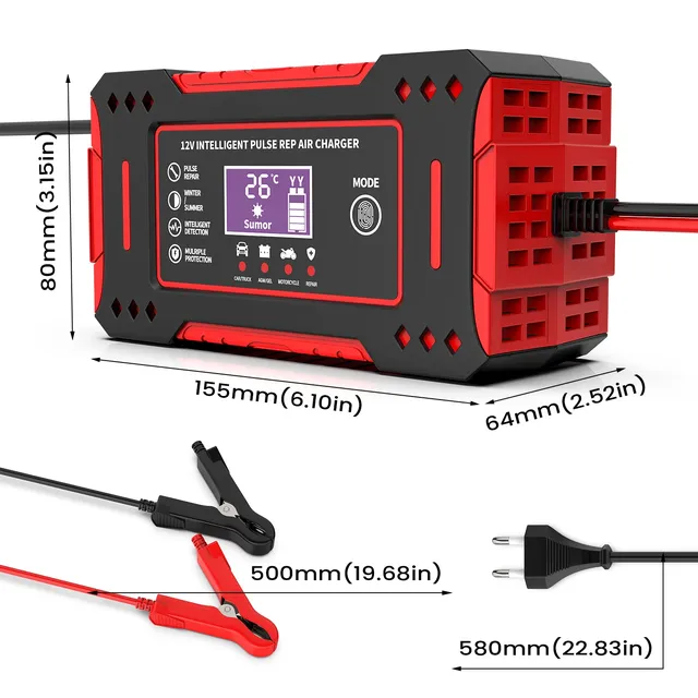 Chargeur de batterie de voiture Intelligent 6A 12V – vue 2