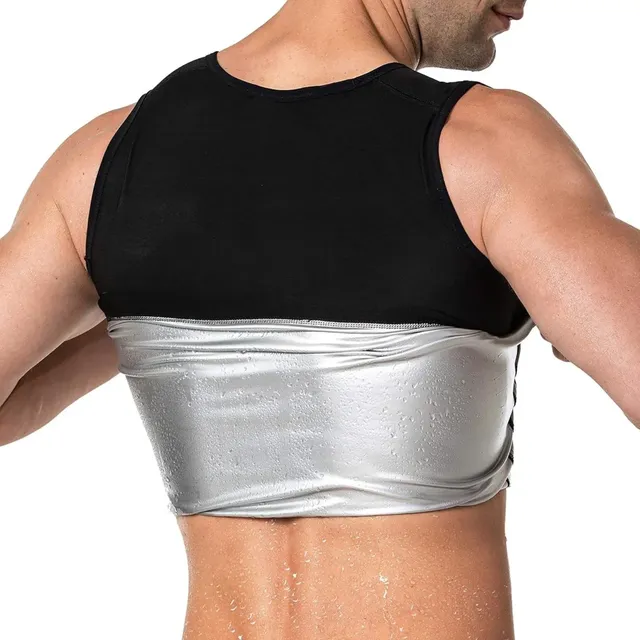 Debardeur sauna hommes néoprène thermorefléchissant noir… – vue 3