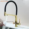Robinet de cuisine noir à double bec avec…