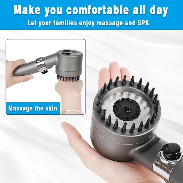 Pommeau de douche de Massage avec brosse en Silicone – vue 6