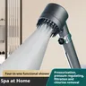 Pommeau douche main tête brosse silicone anthracite… – vue 2