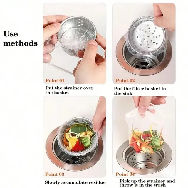 Filtre d'évier de cuisine jetable – vue 3
