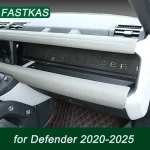 Panneau décoratif tableau bord passager Land Rover Defender 90 110 compatible 2020 2025 fibre carbone noir tressé brillante