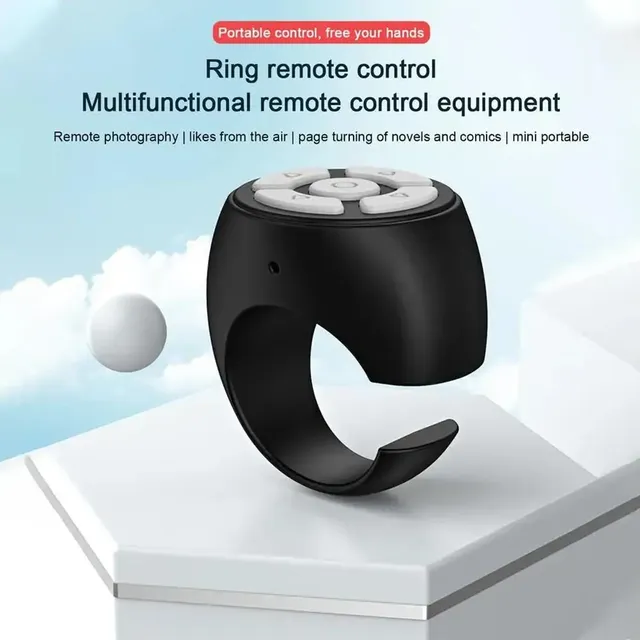 Télécommande annulaire Bluetooth sans fil multifonction…