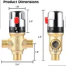 Vanne de mélange thermostatique en laiton – vue 7