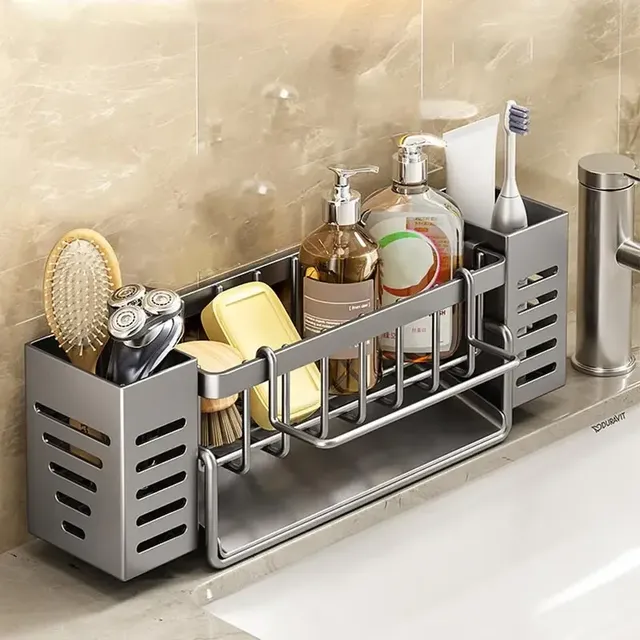 Support de rangement pour évier de cuisine en acier…