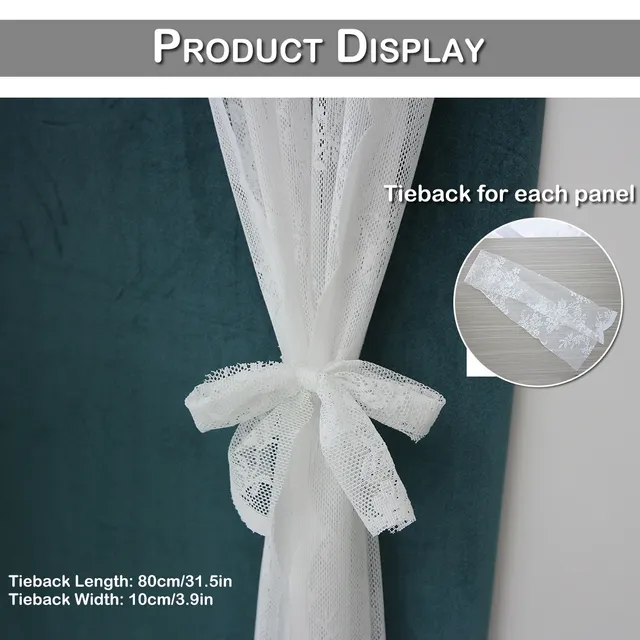Patio extérieur Voile rideaux transparents panneau… – vue 3