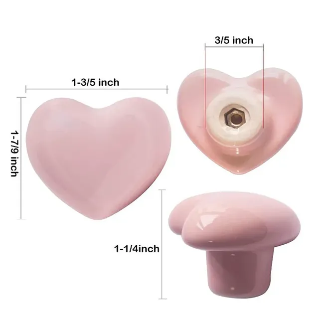Poignées de meubles rose pour enfants – vue 6