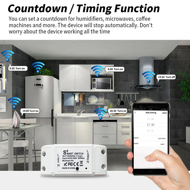 Interrupteur sans fil WiFi Tuya – vue 4