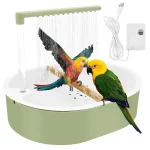Baignoire de douche pour oiseaux, capacité généreuse, USB, eau à circulation électrique, baignoire pour oiseaux, pour Lovebird, calopsitte, pins, cacatoès, Conure