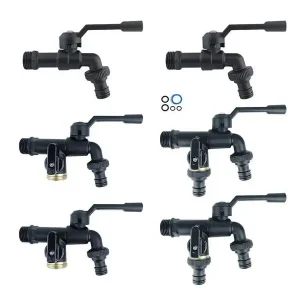 Tuyau en laiton noir pour jardin extérieur, anti-gel, bibcocks avec sortie touristique pour machine à laver, 1/2 po