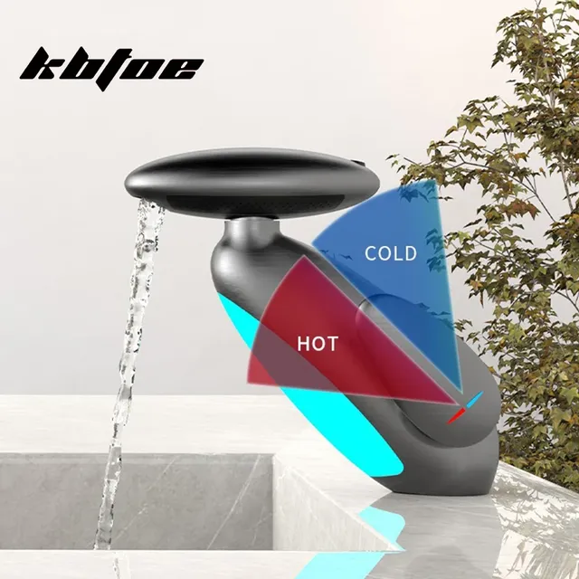 Robinet de lavabo extractible avec lumière LED – vue 5
