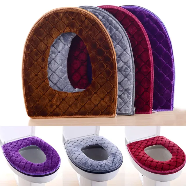 Coussin de siège de toilette en velours