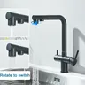 Rozin mitigeur cuisine noir mat bec haut pivotant design… – vue 2