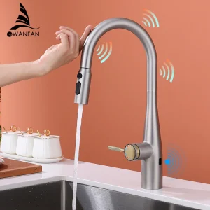 Mode Smart Touch robinets de cuisine grue pour capteur cuisine robinet d’eau évier mélangeur rotation détection infrarouge mélangeur d’eau Tap1023 Mode Smart Touch robinets de cuisine grue pour capteur cuisine robinet d’eau évier mélangeur rotation détection infrarouge mélangeur d’eau Tap1023