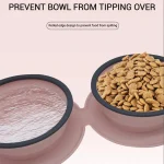 Bol pliable en Silicone pour chien, marche en plein air, Portable, voyage, Double bol, Anti-étouffement, alimentation lente, arc télescopique pour chien