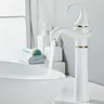 Tuqiu robinet de grand bassin or blanc cygne robinet en… – vue 4