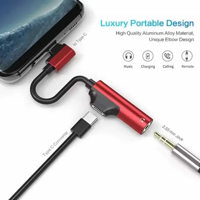 Adaptateur Type C adaptateur casque adaptateur Usb-C… – vue 6