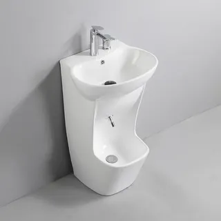 Lavabo musulman Wudu pied céramique blanc compact colonne monotrou…