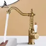 Robinets de lavabo grue en laiton de couleur Antique – vue 2