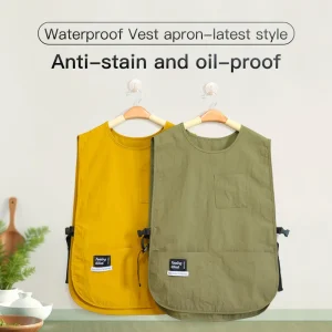 Tablier nouveau style café vêtements de travail cuisine ménage imperméable et résistant à l’huile gilet de cuisine style chemisier sans manches unisexe vêtements de travail de restaurant Tablier nouveau style café vêtements de travail cuisine ménage imperméable et résistant à l’huile gilet de cuisine style chemisier sans manches unisexe vêtements de travail de restaurant