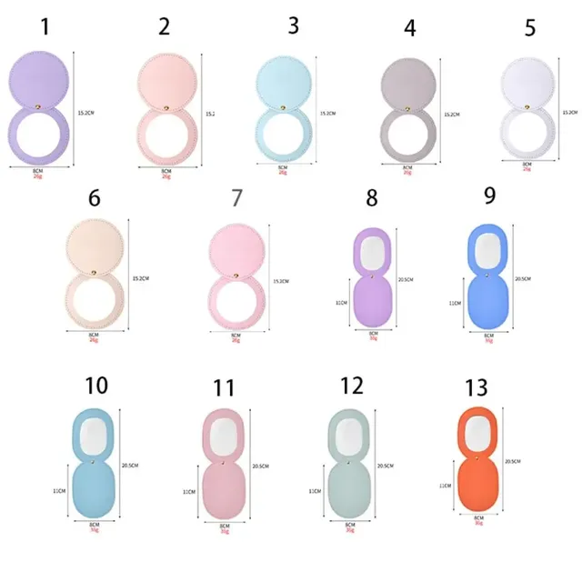 Miroir rotatif rond en cuir pour fille – vue 6