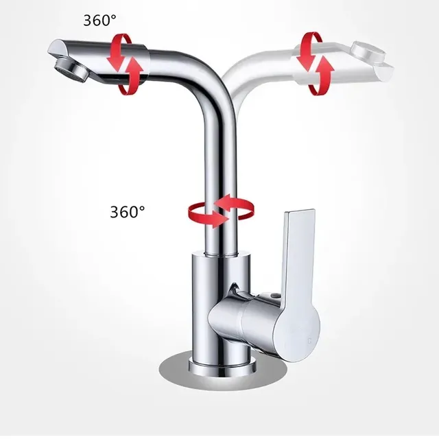 360 ° Robinet de lavabo rotatif cuisine et salle de bains – vue 5