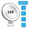 Miroir de vanité grossissant Flexible 10x avec LED – vue 1