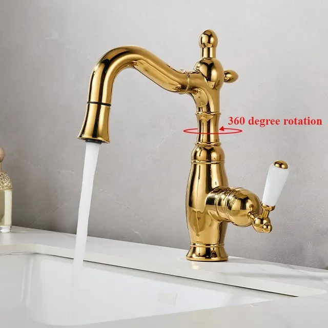 Robinet de lavabo en cuivre Vintage – vue 3