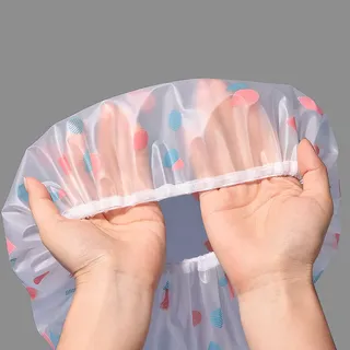 Bonnet douche imperméable transparent élastique extensible bord…