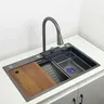 Évier de cuisine cascade LED 304 évier en acier… – vue 5