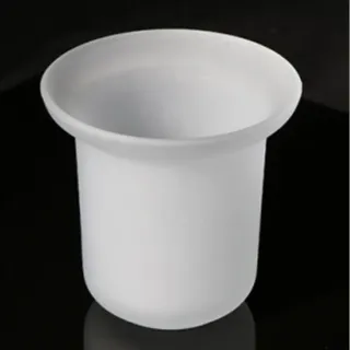Tasse brosse toilette céramique verre blanc opaque finition mate…