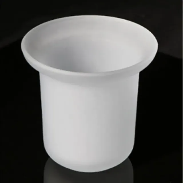 Tasse brosse toilette céramique verre blanc opaque…