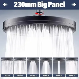 Nouveau 6 Modes réglable grande pomme de douche à effet de pluie haute…