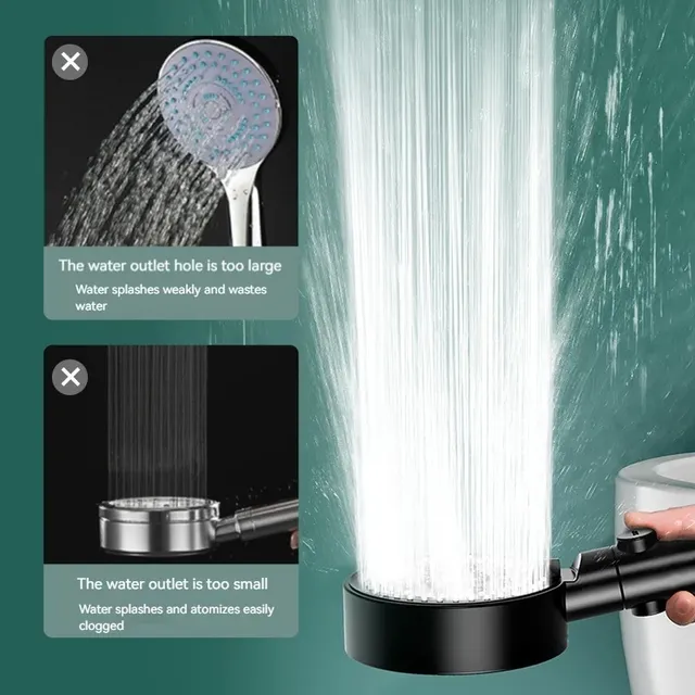 Pommeau de douche haute pression 6 modes : arrêt à une… – vue 2
